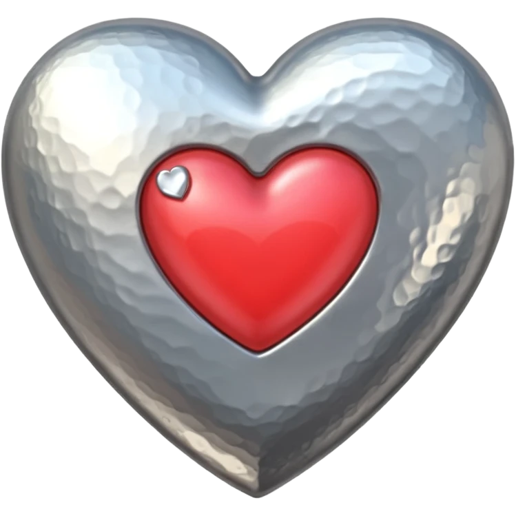 Nails for hammering out in a heart shape emoji