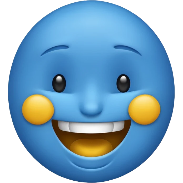 Blue white emoji laughing emoji