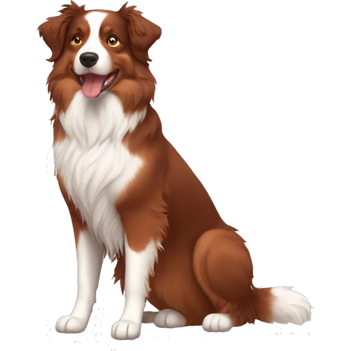 all red australian shepherd full body   emoji