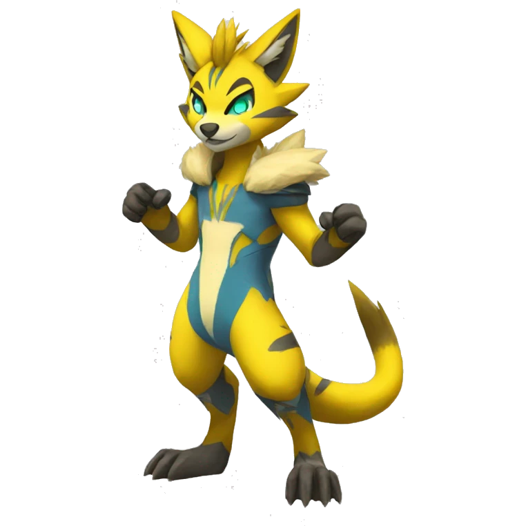 Lombax-Zeraora full body emoji