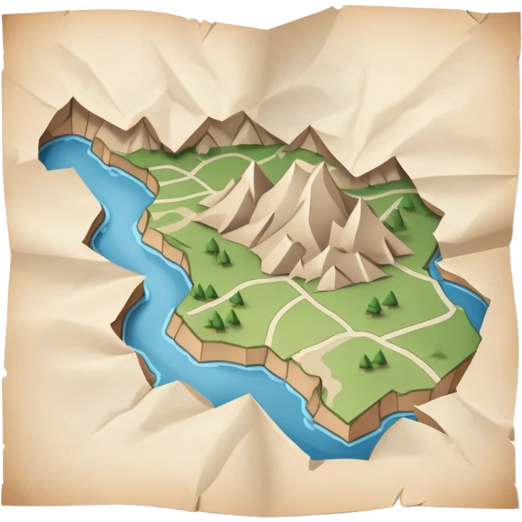 a slightly crumpled paper map with an attack strategy drawn on it, high detail, no text emoji