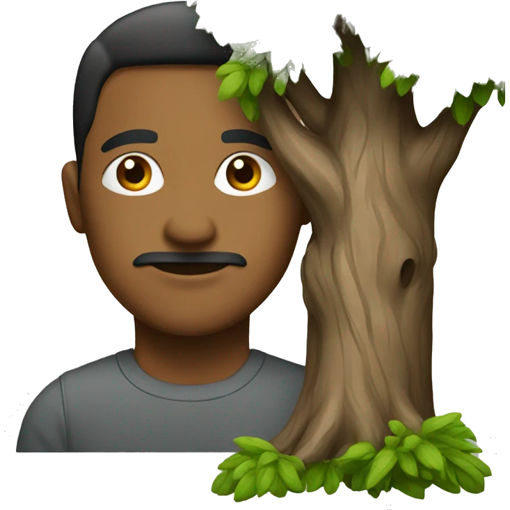 a man with tree emoji