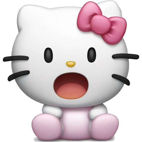 Hello kitty crying emoji