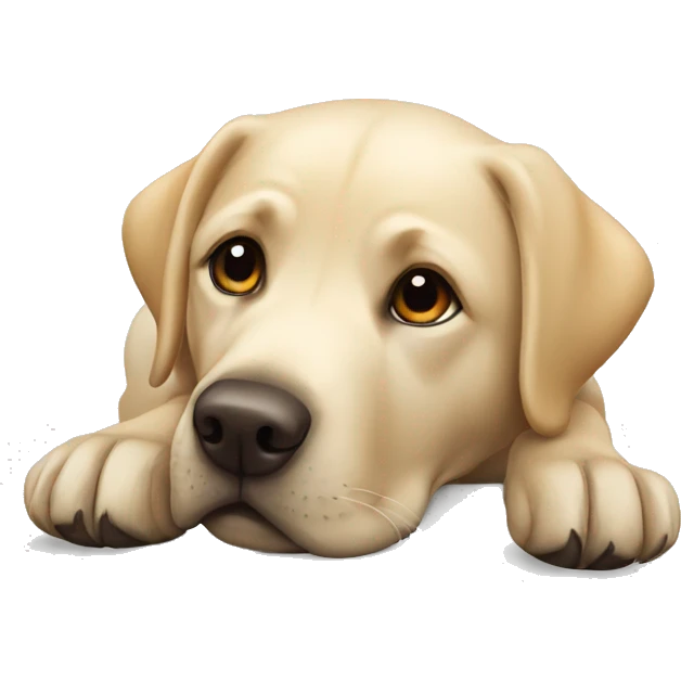 Labrador laying  emoji