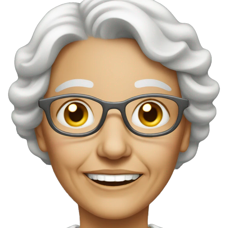 old lady with apple vision pro
 emoji