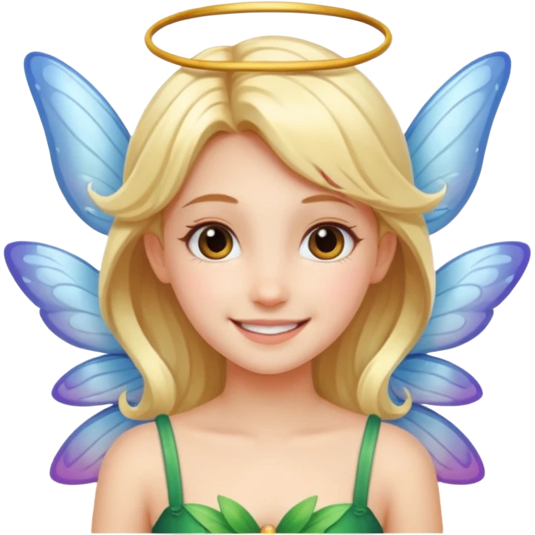 Smile with fairy wings  emoji