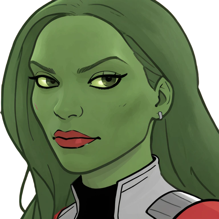 Make gamora from guardians of the galaxy  emoji