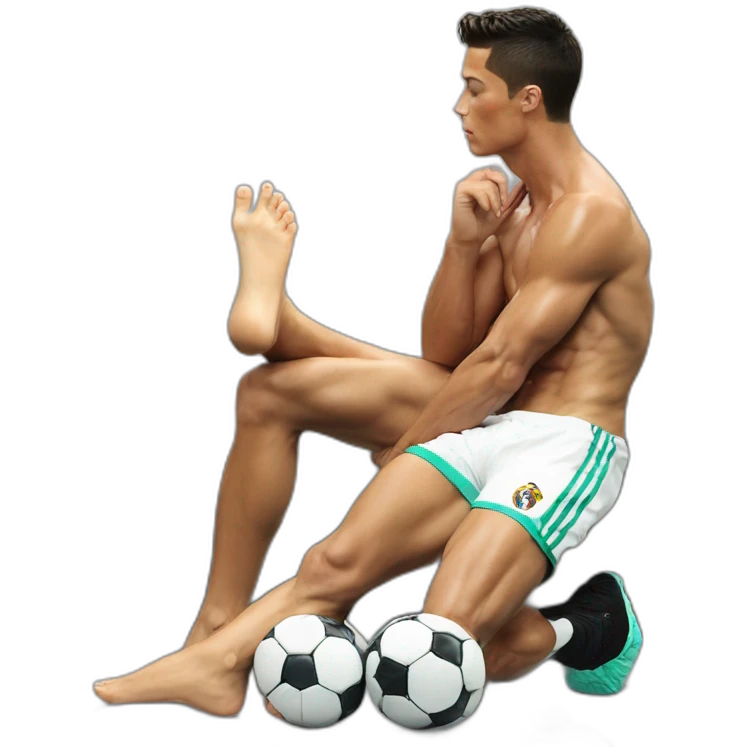 Cristiano Ronaldo kiss feet georgina emoji