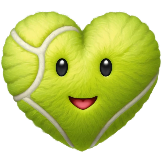 tennis shape heart emoji