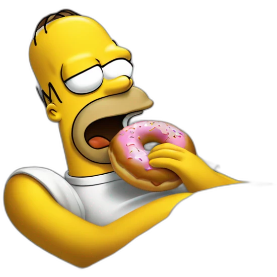 homer simpson eating a donut while sleeping emoji