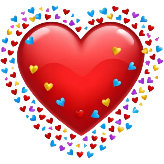 heart with a confetti fill emoji