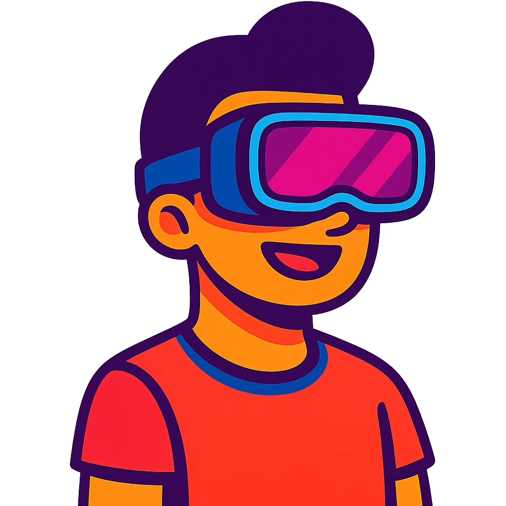 VR glasses, vibrant and modern style emoji