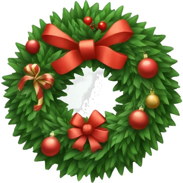 Christmas wreath emoji