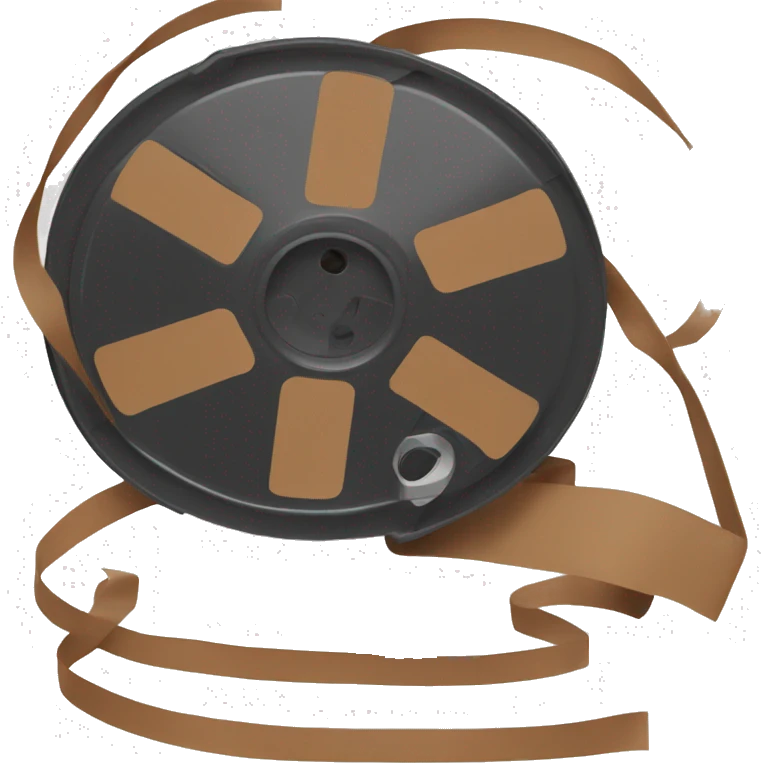 plastic reel with brown tape emoji