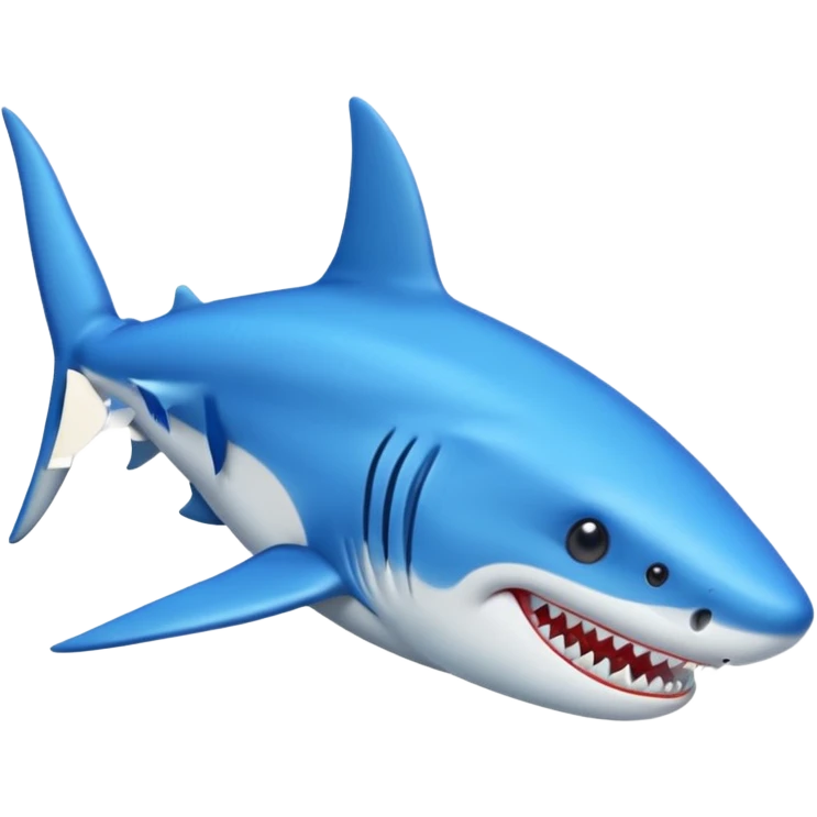 Tiburón con zapatillas azules emoji