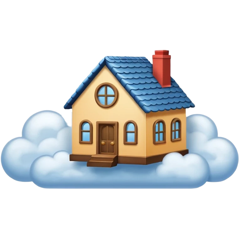 house made of clouds material  emoji