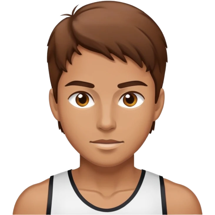 athlete with brown hair emoji