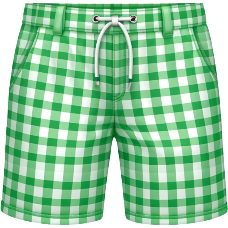 gingham green shorts emoji