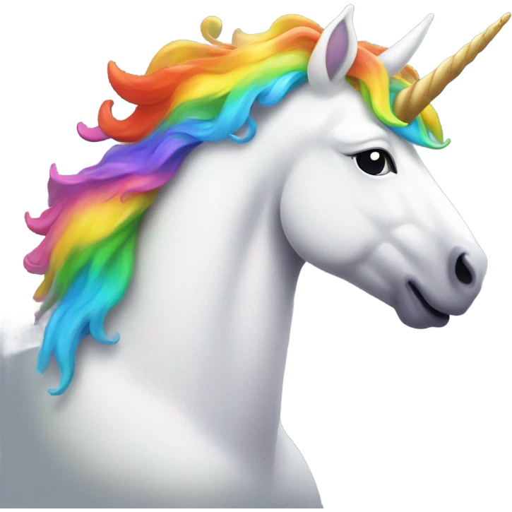 Unicorn farting rainbow  emoji
