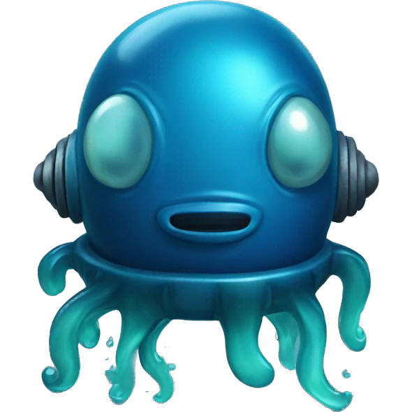 Slime deep sea diver blue  emoji