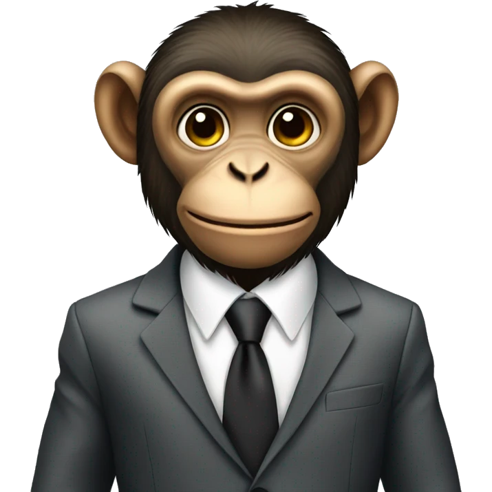 monkey in a suit emoji