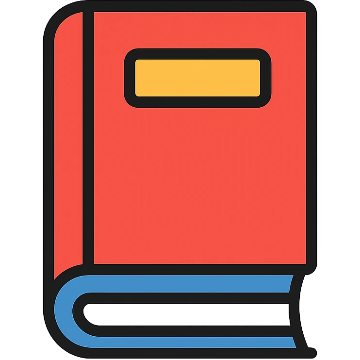 book icon in colorful outlined style emoji