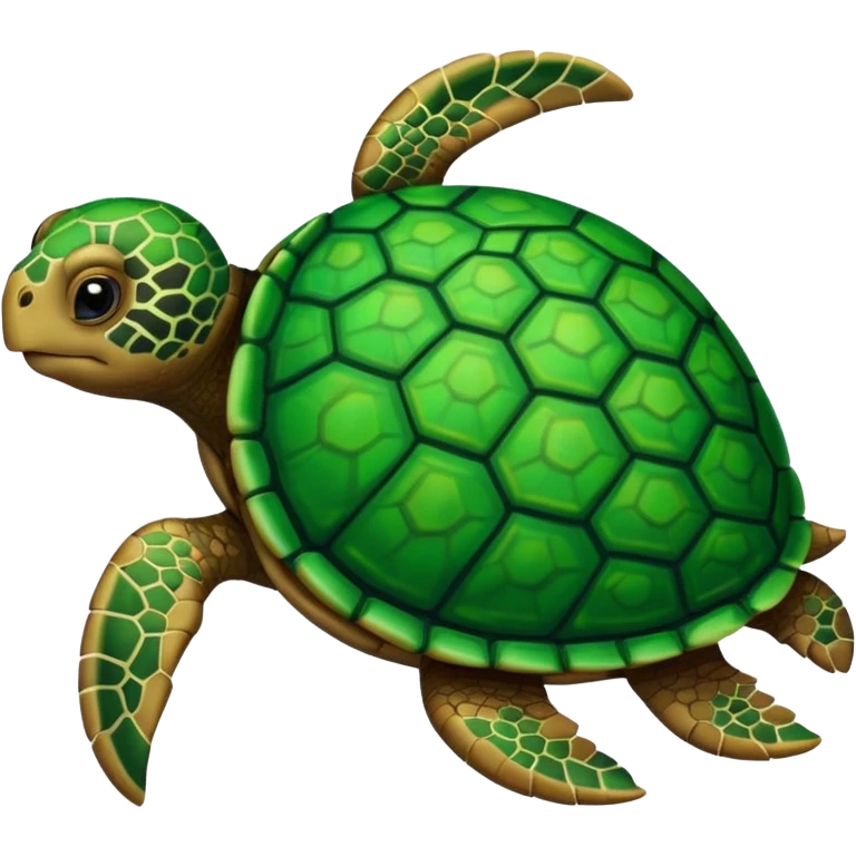 Turtle with green heart emoji