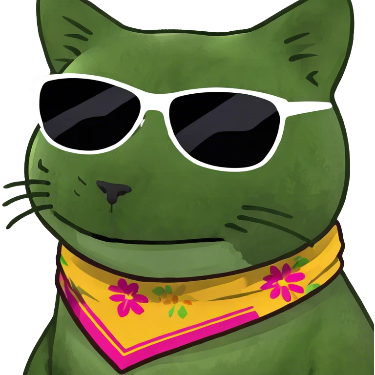Cat with sunglasses emoji