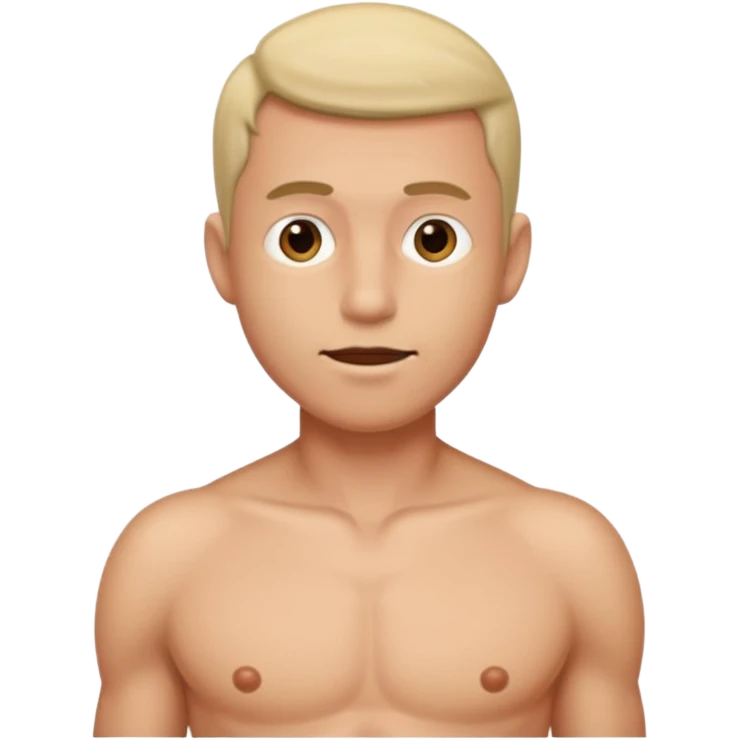 Nude man with 8 inch penis emoji