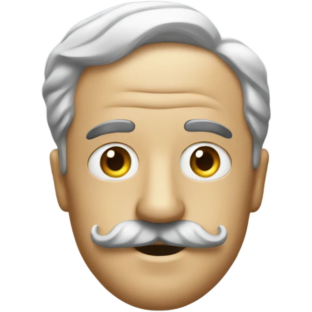 Man with charlie chaplin mustache emoji
