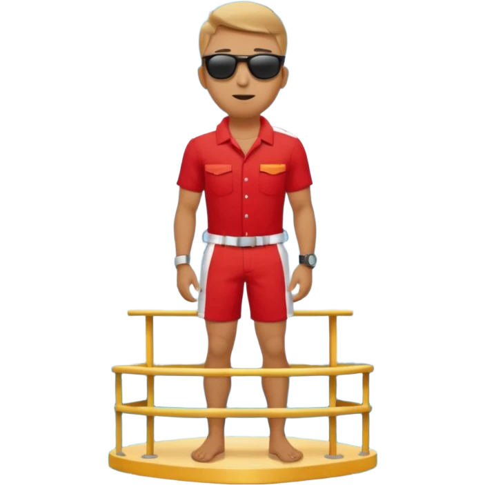 Lifeguard on watch tower emoji