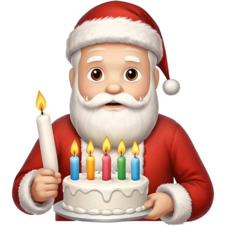 день рождения деда мороза с тортом  emoji
