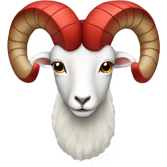 Aries ram with red hair emoji