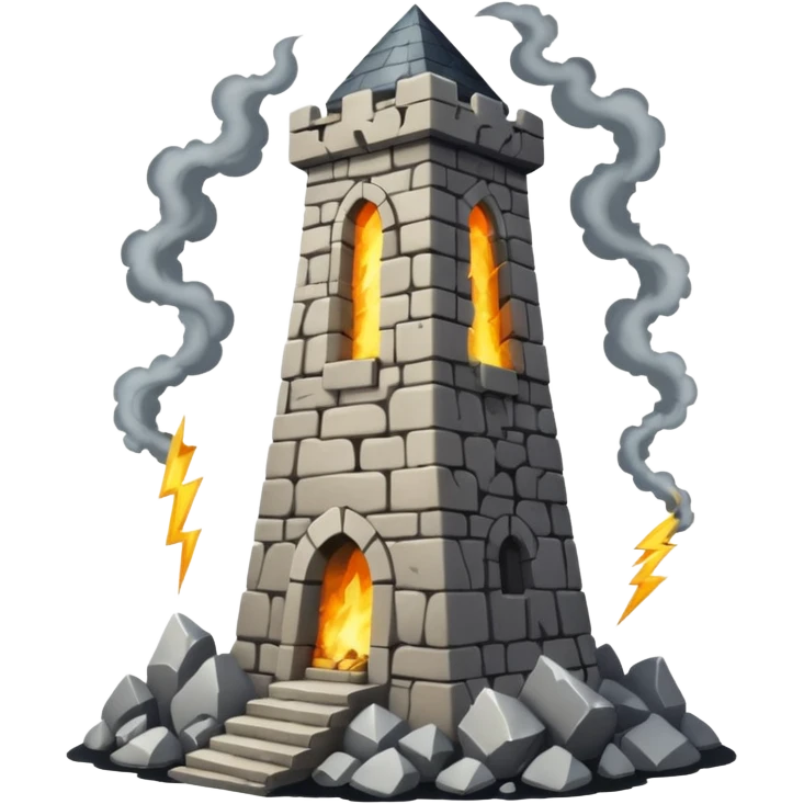 The tower tarot card emoji
