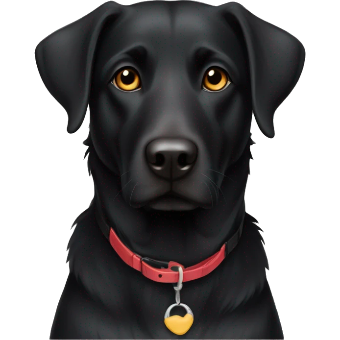 Black Labrador Germany shepherd mix dog emoji