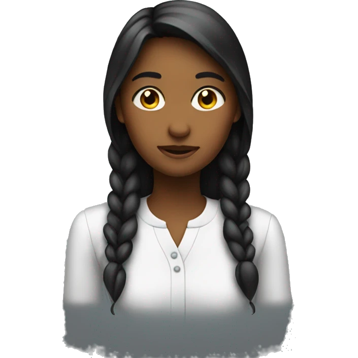 Girl judging someone emoji