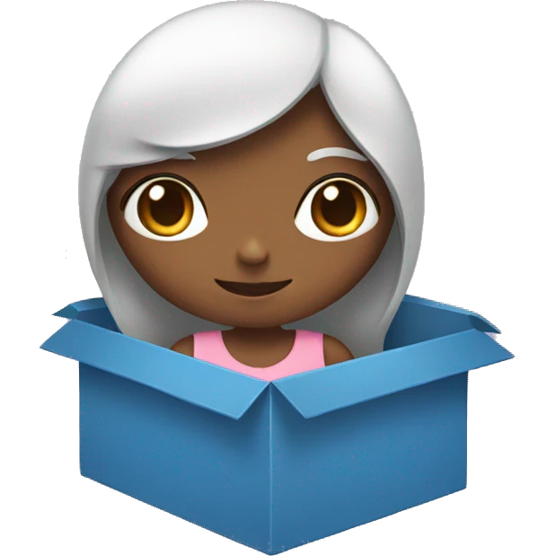 A girl with box  emoji