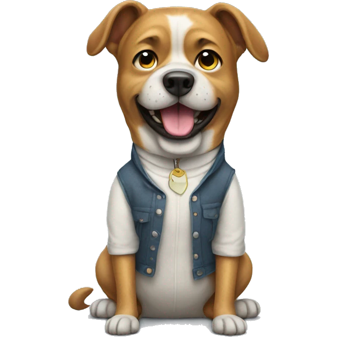 dog wearing pants emoji