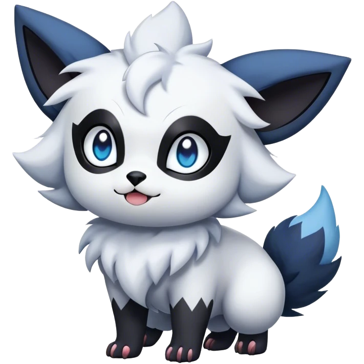 Cool Cute Kawaii Absol-Zorua-Umbreon-Pokemon-hybrid-animal Full Body  emoji