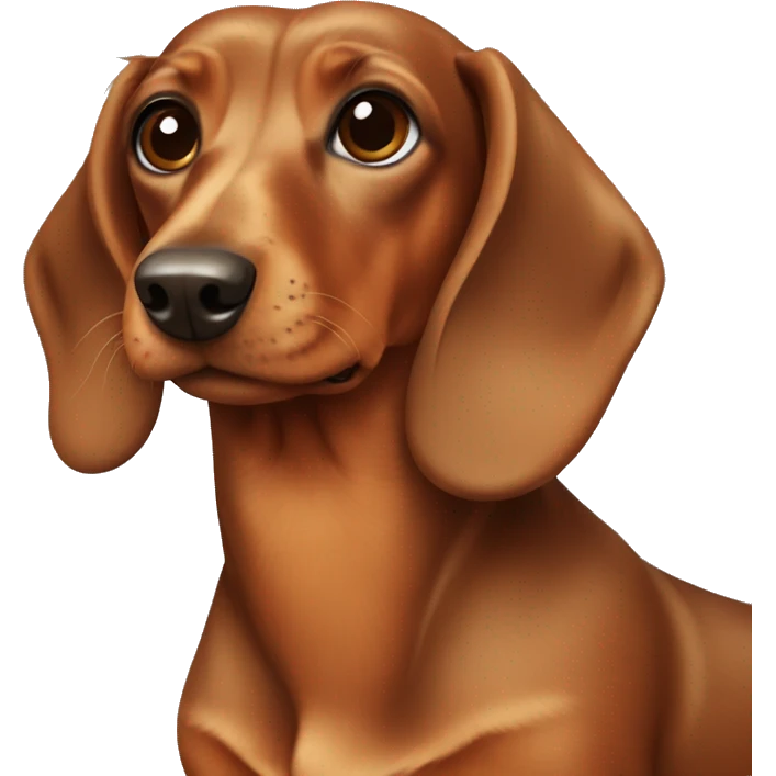 brown dachshund emoji