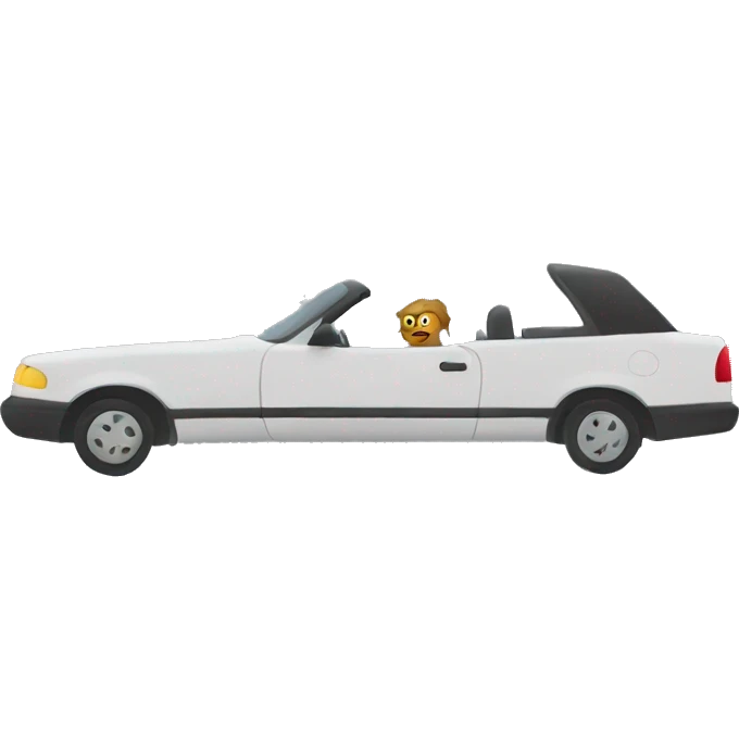 riding car and out the car window emoji