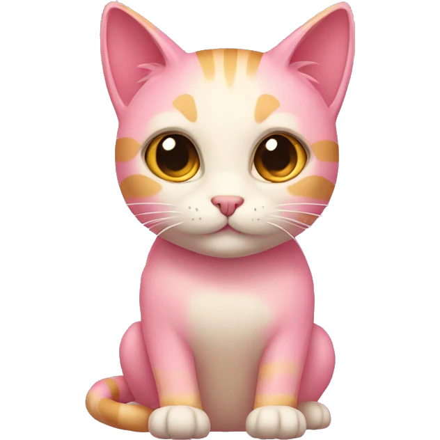 pink and gold cat emoji