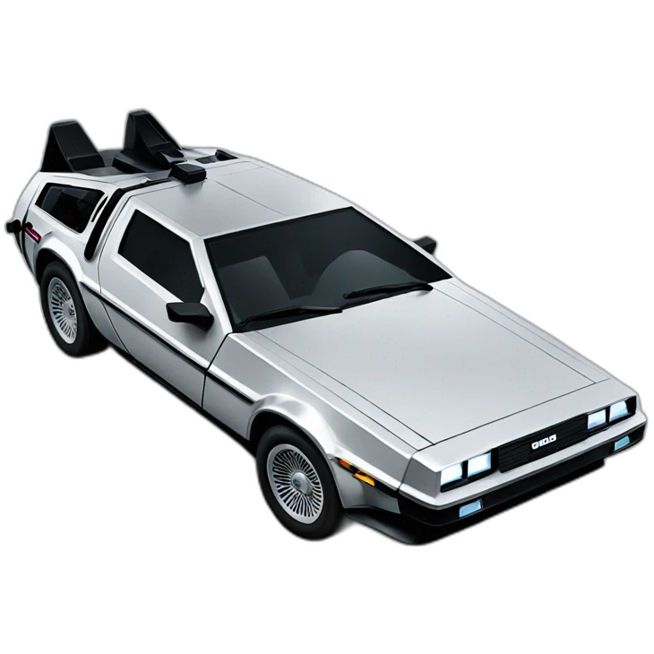 simplified delorean emoji