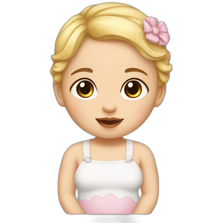 cradle white baby-girl emoji