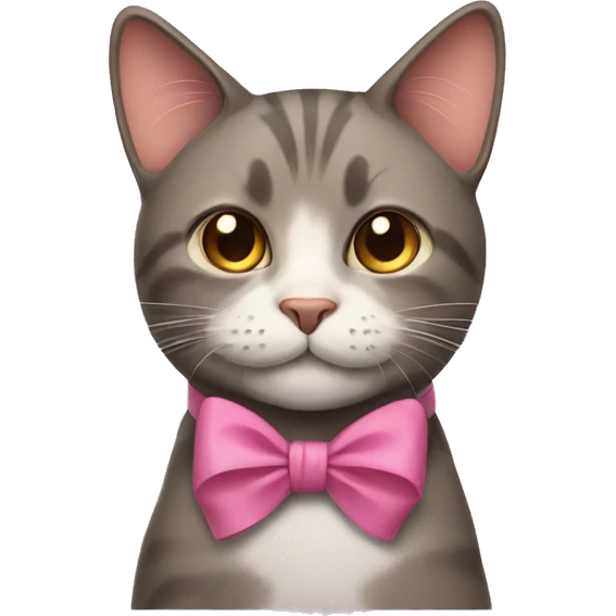 CAT with bow emoji