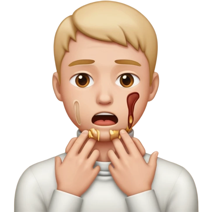 person chocking themselves  emoji