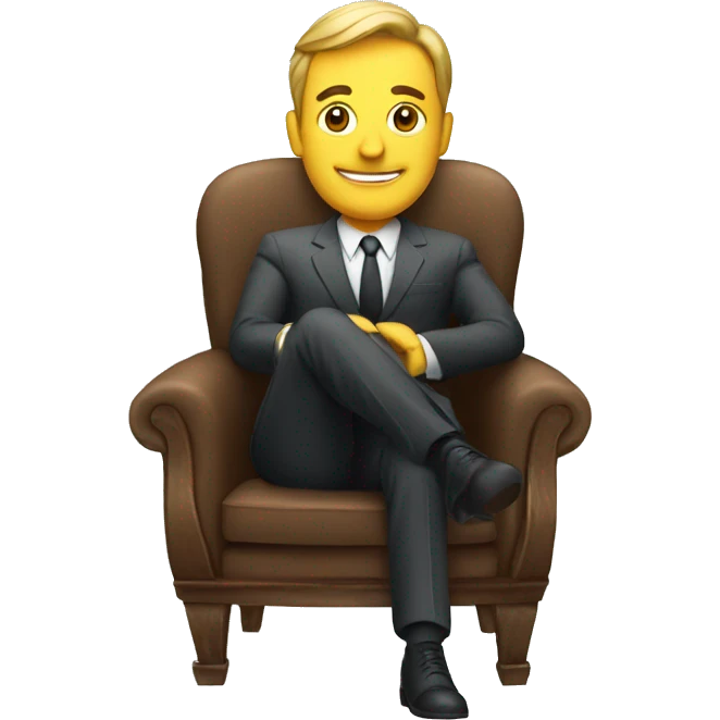 businessman in a chair emoji