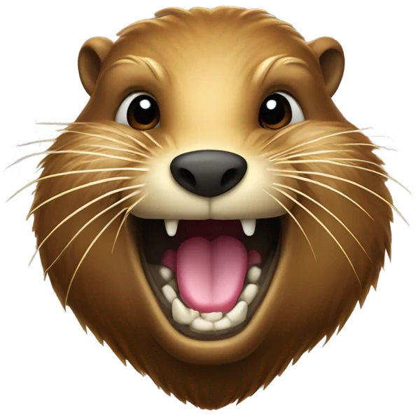 a beaver with a gold chain and big teeth emoji