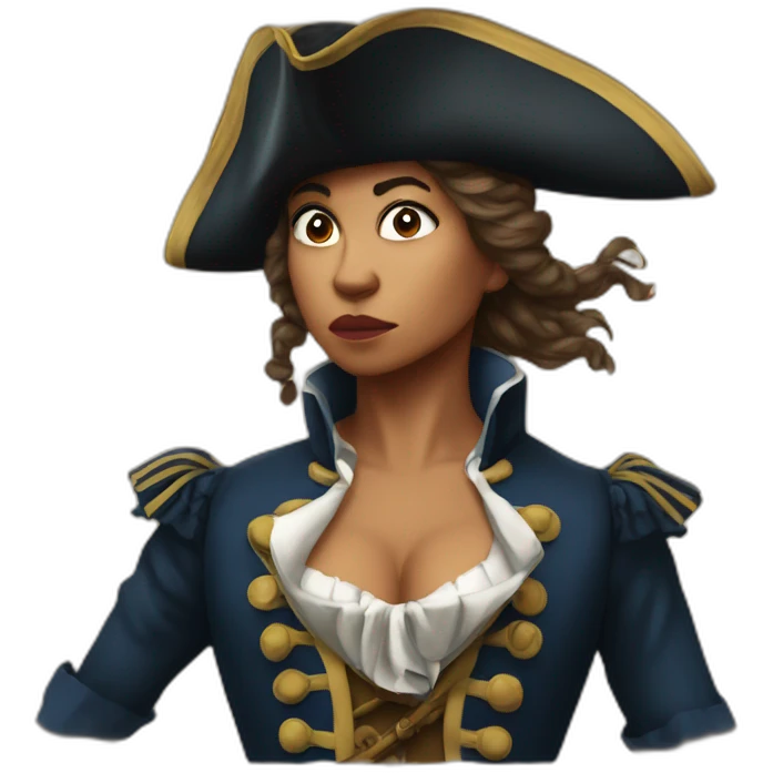 Pirate Zendaya in 18th century, shocked emoji