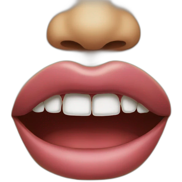 lip biting  emoji